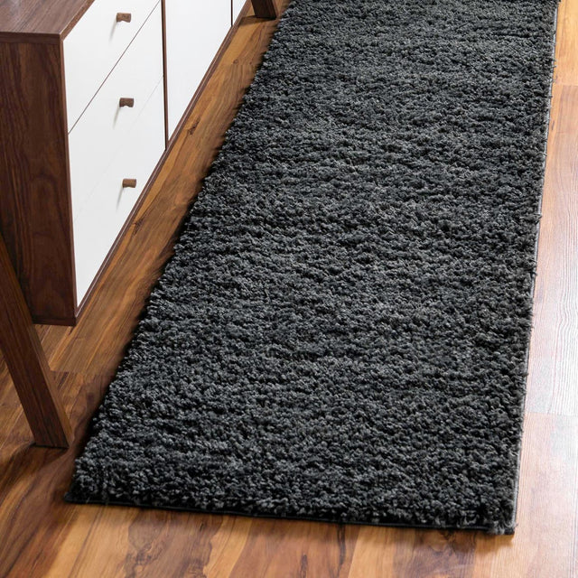 Dark Gray 2' 2 x 6' 7 Everyday Shag Runner Area Rug Thick Soft Touch Fluffy & Plush Shaggy Pile 100% Polypropylene With Cotton Backing Durable Carpet for Sale at Rug Engine