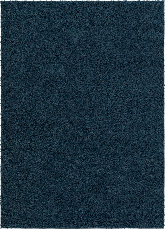Navy Blue 9' x 12' Everyday Shag Rectangle Area Rug Thick Soft Touch Fluffy & Plush Shaggy Pile 100% Polypropylene With Cotton Backing Durable Carpet for Sale at Rug Engine