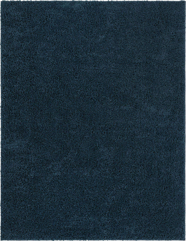 Navy Blue 8' x 10' Everyday Shag Rectangle Area Rug Thick Soft Touch Fluffy & Plush Shaggy Pile 100% Polypropylene With Cotton Backing Durable Carpet for Sale at Rug Engine