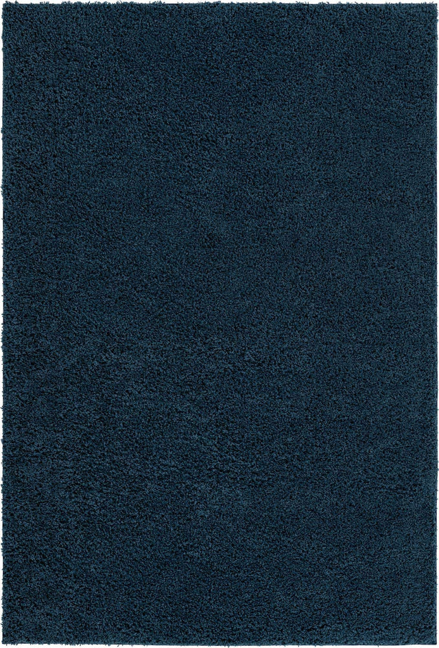 Navy Blue 7' x 10' Everyday Shag Rectangle Area Rug Thick Soft Touch Fluffy & Plush Shaggy Pile 100% Polypropylene With Cotton Backing Durable Carpet for Sale at Rug Engine