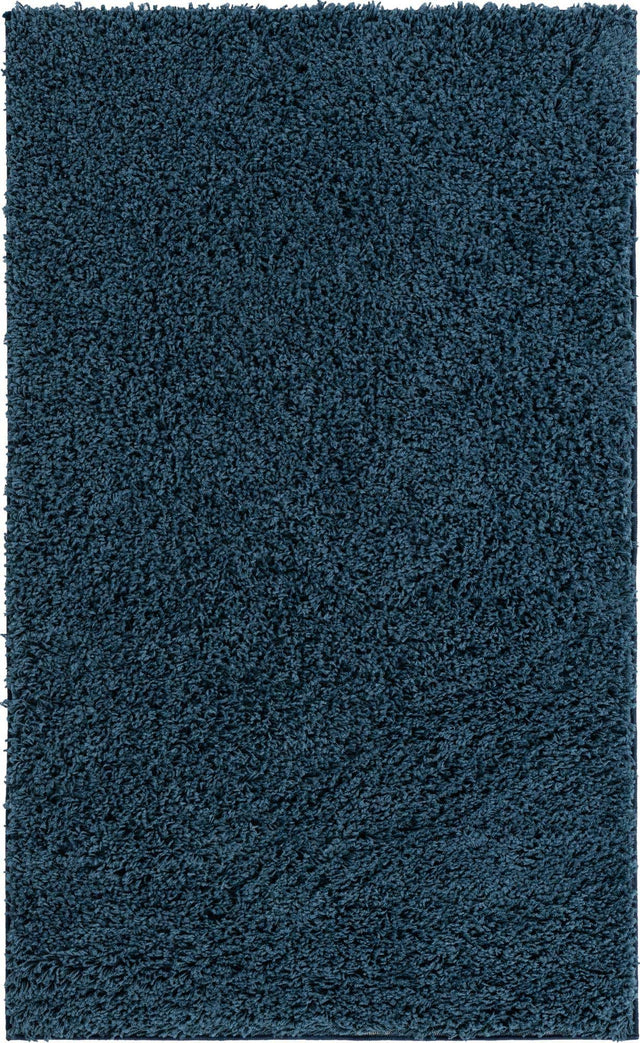 Navy Blue 3' 3 x 5' 3 Everyday Shag Rectangle Area Rug Thick Soft Touch Fluffy & Plush Shaggy Pile 100% Polypropylene With Cotton Backing Durable Carpet for Sale at Rug Engine