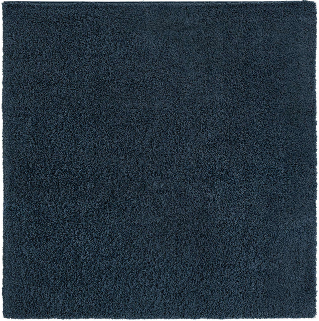 Navy Blue 7' 10 x 7' 10 Everyday Shag Square Area Rug Thick Soft Touch Fluffy & Plush Shaggy Pile 100% Polypropylene With Cotton Backing Durable Carpet for Sale at Rug Engine