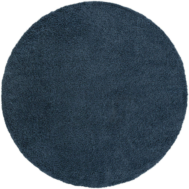 Navy Blue 10' 2 x 10' 2 Everyday Shag Round Area Rug Thick Soft Touch Fluffy & Plush Shaggy Pile 100% Polypropylene With Cotton Backing Durable Carpet for Sale at Rug Engine