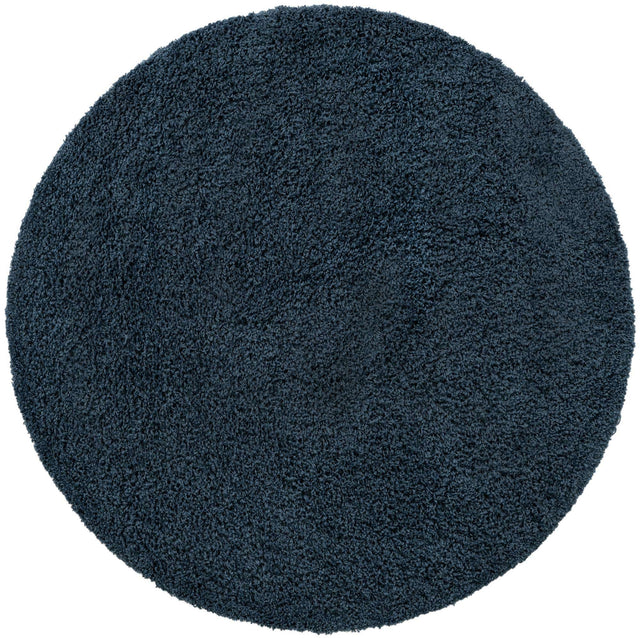 Navy Blue 6' x 6' Everyday Shag Round Area Rug Thick Soft Touch Fluffy & Plush Shaggy Pile 100% Polypropylene With Cotton Backing Durable Carpet for Sale at Rug Engine