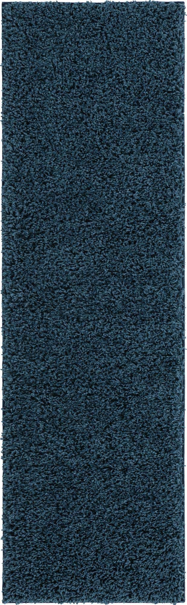 Navy Blue 2' 2 x 6' 7 Everyday Shag Runner Area Rug Thick Soft Touch Fluffy & Plush Shaggy Pile 100% Polypropylene With Cotton Backing Durable Carpet for Sale at Rug Engine