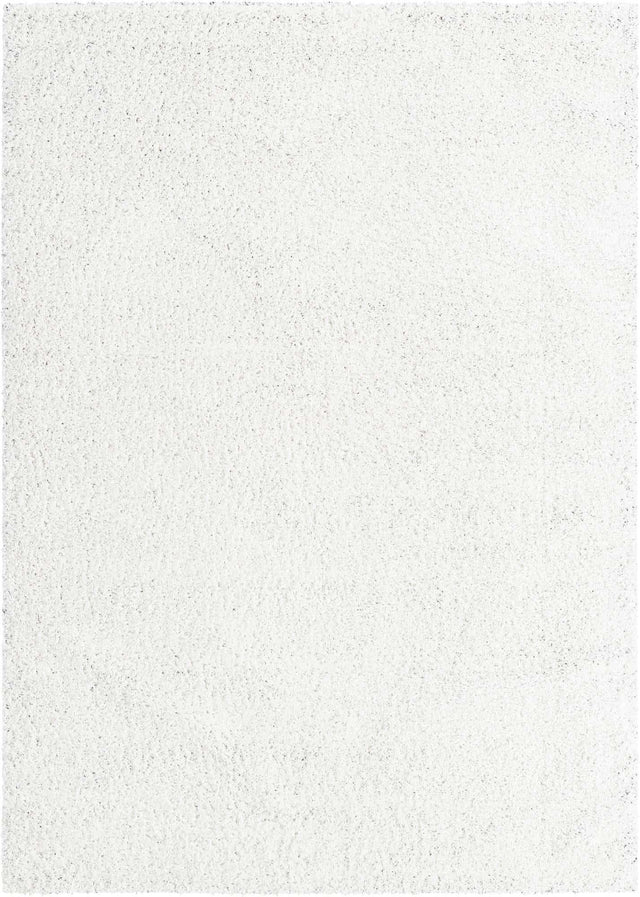 Snow White 7' x 10' Everyday Shag Rectangle Area Rug Thick Soft Touch Fluffy & Plush Shaggy Pile 100% Polypropylene With Cotton Backing Durable Carpet for Sale at Rug Engine