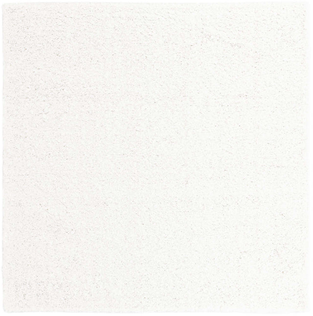 Snow White 7' 10 x 7' 10 Everyday Shag Square Area Rug Thick Soft Touch Fluffy & Plush Shaggy Pile 100% Polypropylene With Cotton Backing Durable Carpet for Sale at Rug Engine