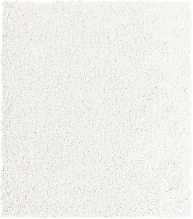 Snow White 5' x 5' Everyday Shag Square Area Rug Thick Soft Touch Fluffy & Plush Shaggy Pile 100% Polypropylene With Cotton Backing Durable Carpet for Sale at Rug Engine