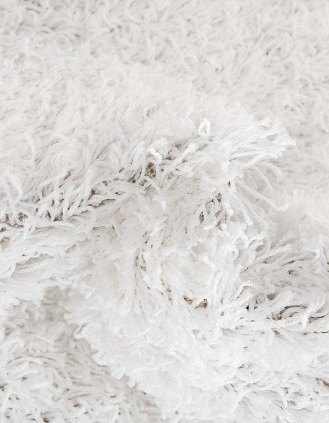 Snow White 4' x 4' Everyday Shag Octagon Area Rug Thick Soft Touch Fluffy & Plush Shaggy Pile 100% Polypropylene With Cotton Backing Durable Carpet for Sale at Rug Engine