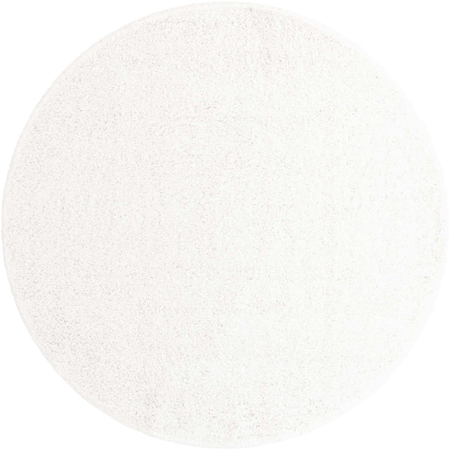 Snow White 10' 2 x 10' 2 Everyday Shag Round Area Rug Thick Soft Touch Fluffy & Plush Shaggy Pile 100% Polypropylene With Cotton Backing Durable Carpet for Sale at Rug Engine