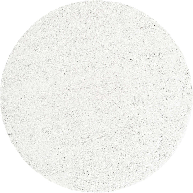 Snow White 7' x 7' Everyday Shag Round Area Rug Thick Soft Touch Fluffy & Plush Shaggy Pile 100% Polypropylene With Cotton Backing Durable Carpet for Sale at Rug Engine