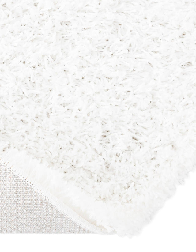 Snow White 12' 4 x 12' 4 Everyday Shag Round Area Rug Thick Soft Touch Fluffy & Plush Shaggy Pile 100% Polypropylene With Cotton Backing Durable Carpet for Sale at Rug Engine