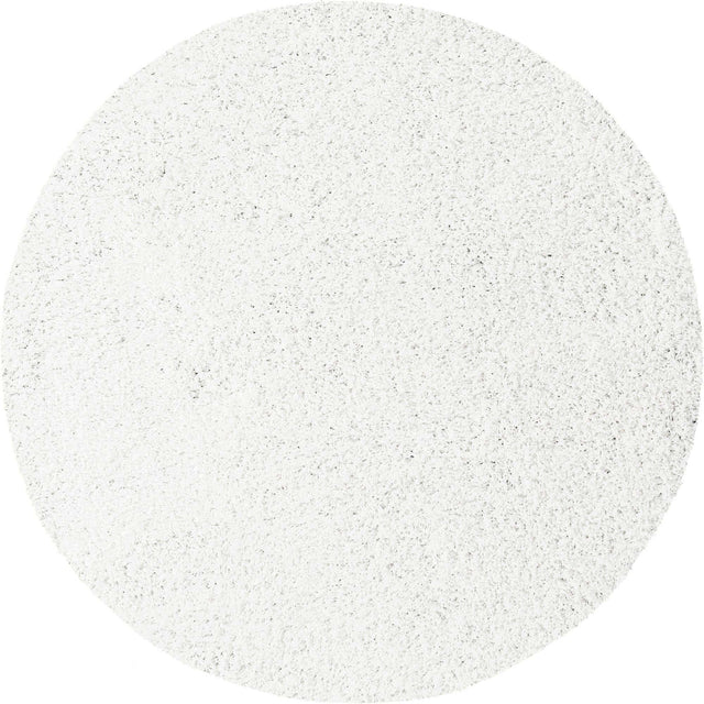 Snow White 6' x 6' Everyday Shag Round Area Rug Thick Soft Touch Fluffy & Plush Shaggy Pile 100% Polypropylene With Cotton Backing Durable Carpet for Sale at Rug Engine