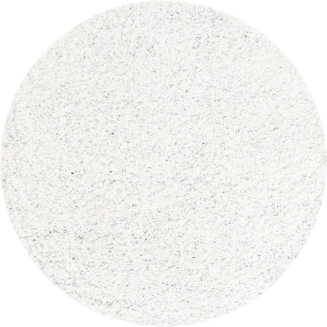 Snow White 5' x 5' Everyday Shag Round Area Rug Thick Soft Touch Fluffy & Plush Shaggy Pile 100% Polypropylene With Cotton Backing Durable Carpet for Sale at Rug Engine