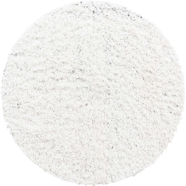 Snow White 3' 3 x 3' 3 Everyday Shag Round Area Rug Thick Soft Touch Fluffy & Plush Shaggy Pile 100% Polypropylene With Cotton Backing Durable Carpet for Sale at Rug Engine