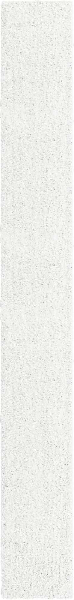 Snow White 2' 6 x 19' 8 Everyday Shag Runner Area Rug Thick Soft Touch Fluffy & Plush Shaggy Pile 100% Polypropylene With Cotton Backing Durable Carpet for Sale at Rug Engine