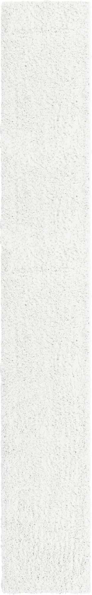 Snow White 2' 6 x 16' 5 Everyday Shag Runner Area Rug Thick Soft Touch Fluffy & Plush Shaggy Pile 100% Polypropylene With Cotton Backing Durable Carpet for Sale at Rug Engine