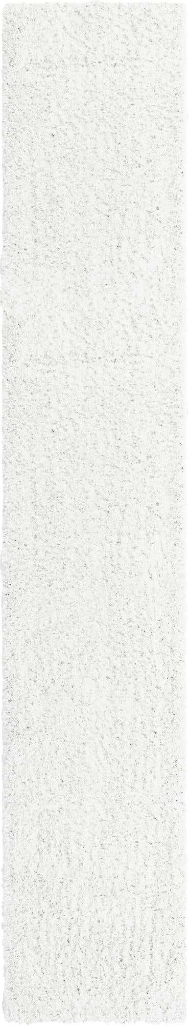 Snow White 2' 6 x 13' Everyday Shag Runner Area Rug Thick Soft Touch Fluffy & Plush Shaggy Pile 100% Polypropylene With Cotton Backing Durable Carpet for Sale at Rug Engine