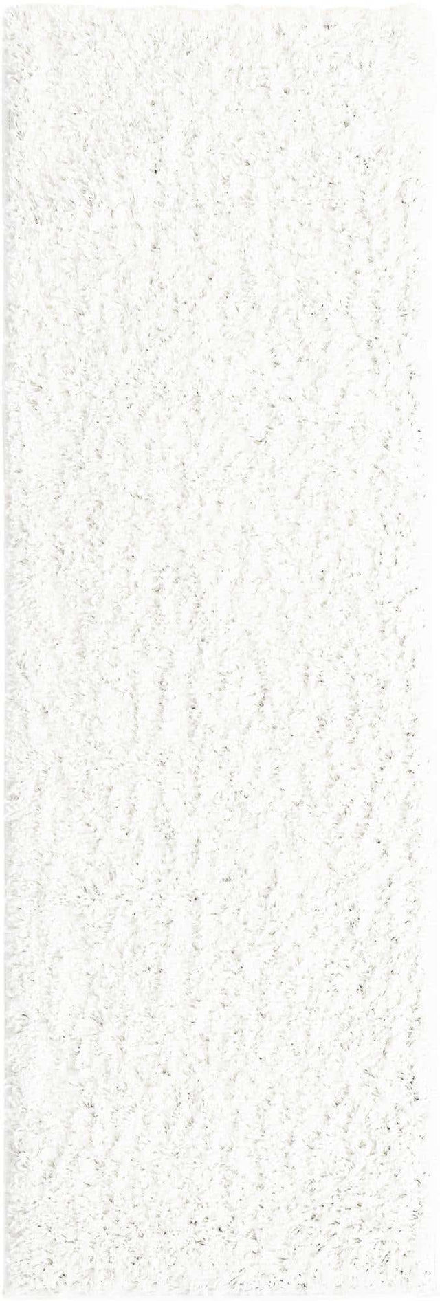 Snow White 2' 2 x 6' 7 Everyday Shag Runner Area Rug Thick Soft Touch Fluffy & Plush Shaggy Pile 100% Polypropylene With Cotton Backing Durable Carpet for Sale at Rug Engine