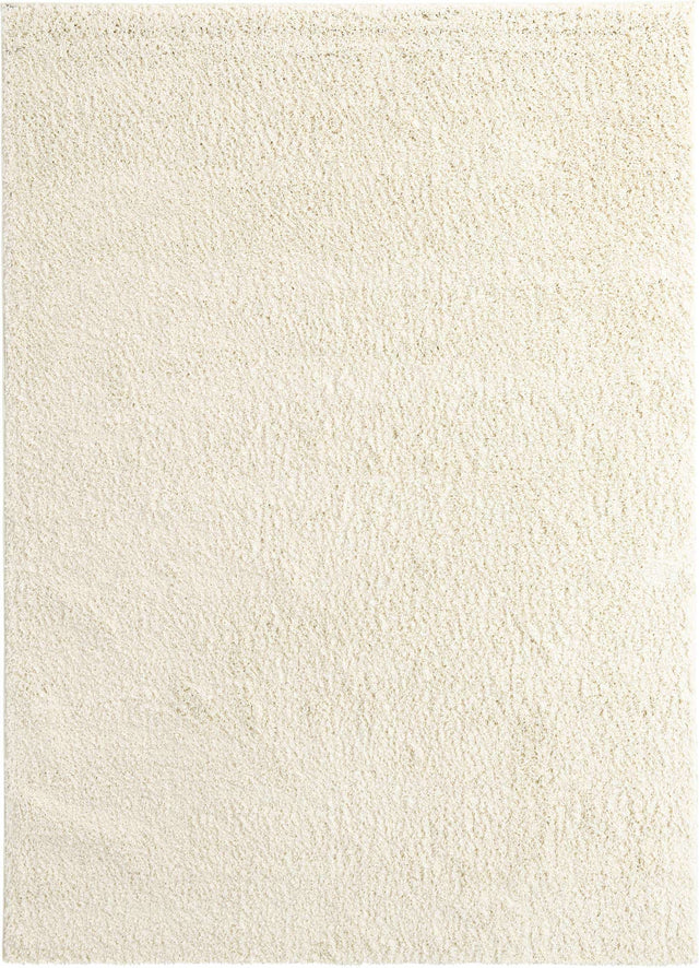 Ivory 8' x 11' Everyday Shag Rectangle Area Rug Thick Soft Touch Fluffy & Plush Shaggy Pile 100% Polypropylene With Cotton Backing Durable Carpet for Sale at Rug Engine