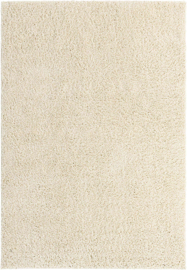 Ivory 7' x 10' Everyday Shag Rectangle Area Rug Thick Soft Touch Fluffy & Plush Shaggy Pile 100% Polypropylene With Cotton Backing Durable Carpet for Sale at Rug Engine