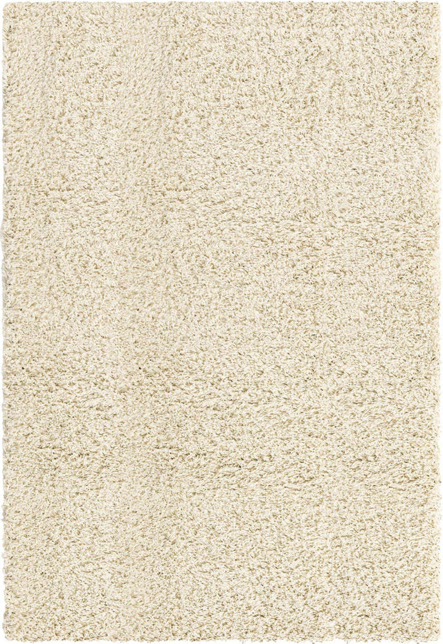 Ivory 4' x 6' Everyday Shag Rectangle Area Rug Thick Soft Touch Fluffy & Plush Shaggy Pile 100% Polypropylene With Cotton Backing Durable Carpet for Sale at Rug Engine