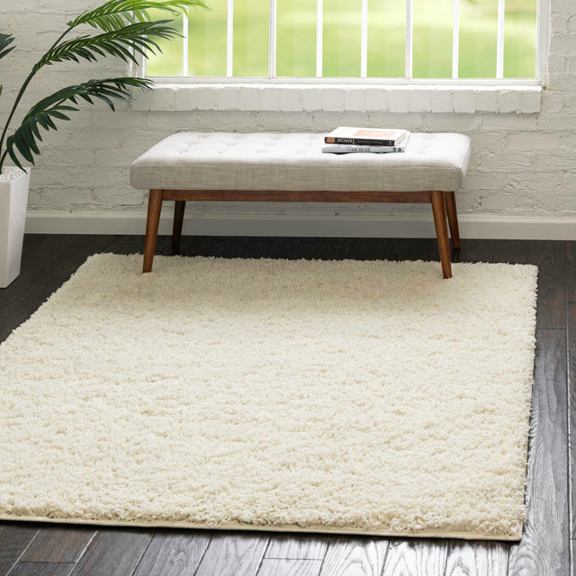 Ivory 7' 10 x 7' 10 Everyday Shag Square Area Rug Thick Soft Touch Fluffy & Plush Shaggy Pile 100% Polypropylene With Cotton Backing Durable Carpet for Sale at Rug Engine