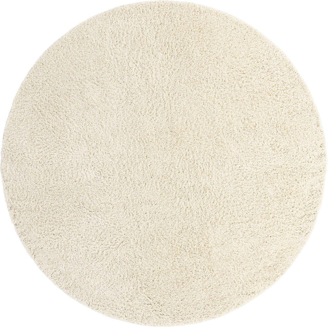 Ivory 10' 2 x 10' 2 Everyday Shag Round Area Rug Thick Soft Touch Fluffy & Plush Shaggy Pile 100% Polypropylene With Cotton Backing Durable Carpet for Sale at Rug Engine