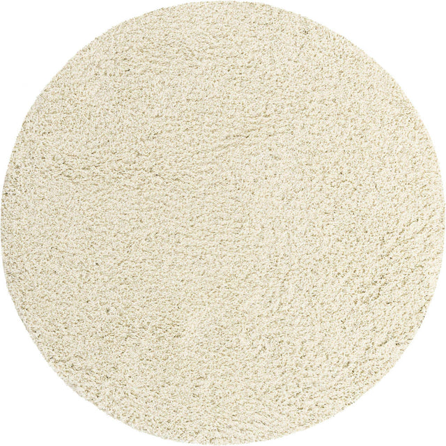 Ivory 3' 3 x 3' 3 Everyday Shag Round Area Rug Thick Soft Touch Fluffy & Plush Shaggy Pile 100% Polypropylene With Cotton Backing Durable Carpet for Sale at Rug Engine