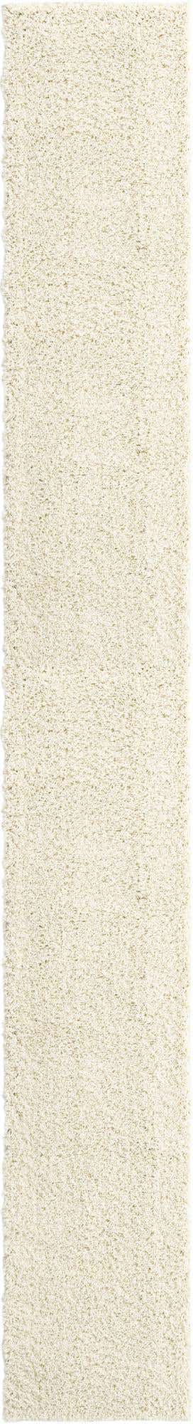 Ivory 2' 6 x 19' 8 Everyday Shag Runner Area Rug Thick Soft Touch Fluffy & Plush Shaggy Pile 100% Polypropylene With Cotton Backing Durable Carpet for Sale at Rug Engine