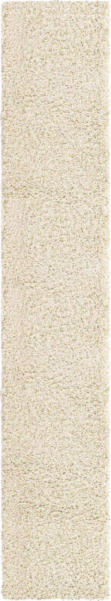 Ivory 2' 6 x 13' Everyday Shag Runner Area Rug Thick Soft Touch Fluffy & Plush Shaggy Pile 100% Polypropylene With Cotton Backing Durable Carpet for Sale at Rug Engine