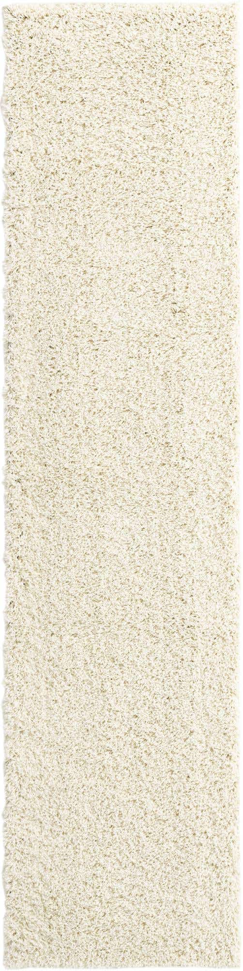 Ivory 2' 6 x 10' Everyday Shag Runner Area Rug Thick Soft Touch Fluffy & Plush Shaggy Pile 100% Polypropylene With Cotton Backing Durable Carpet for Sale at Rug Engine