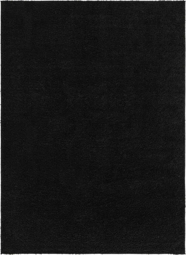 Black 9' x 12' Everyday Shag Rectangle Area Rug Thick Soft Touch Fluffy & Plush Shaggy Pile 100% Polypropylene With Cotton Backing Durable Carpet for Sale at Rug Engine