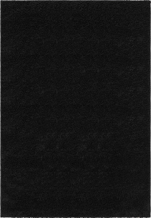 Black 7' x 10' Everyday Shag Rectangle Area Rug Thick Soft Touch Fluffy & Plush Shaggy Pile 100% Polypropylene With Cotton Backing Durable Carpet for Sale at Rug Engine