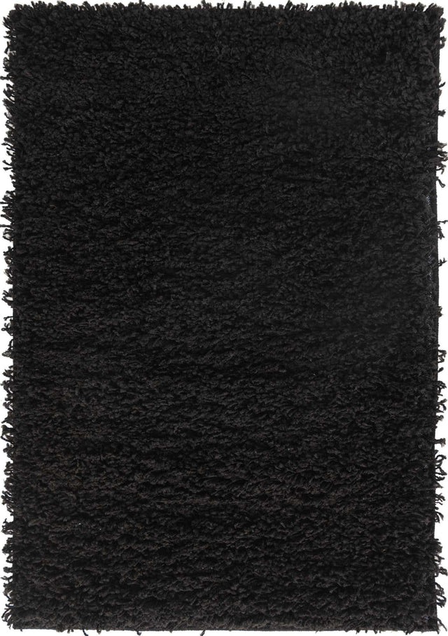 Black 2' 2 x 3' Everyday Shag Rectangle Area Rug Thick Soft Touch Fluffy & Plush Shaggy Pile 100% Polypropylene With Cotton Backing Durable Carpet for Sale at Rug Engine