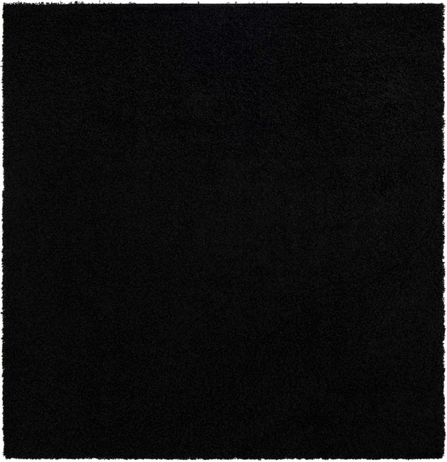Black 7' 10 x 7' 10 Everyday Shag Square Area Rug Thick Soft Touch Fluffy & Plush Shaggy Pile 100% Polypropylene With Cotton Backing Durable Carpet for Sale at Rug Engine