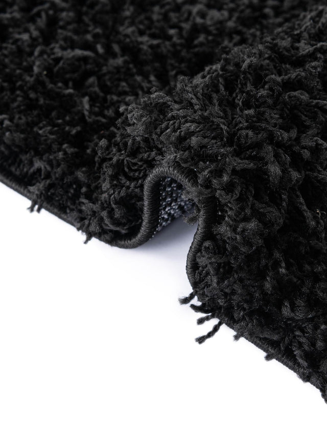 Black 5' x 5' Everyday Shag Square Area Rug Thick Soft Touch Fluffy & Plush Shaggy Pile 100% Polypropylene With Cotton Backing Durable Carpet for Sale at Rug Engine