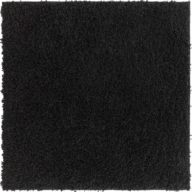 Black 3' 3 x 3' 3 Everyday Shag Square Area Rug Thick Soft Touch Fluffy & Plush Shaggy Pile 100% Polypropylene With Cotton Backing Durable Carpet for Sale at Rug Engine