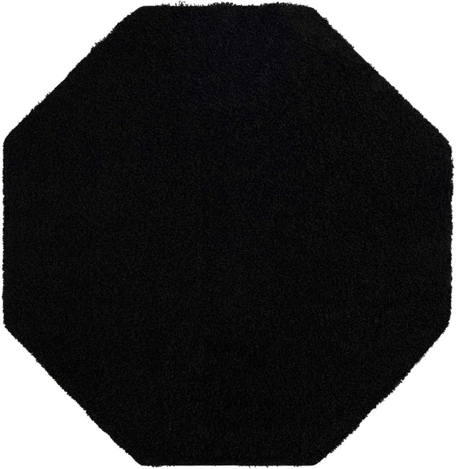 Black 7' 10 x 7' 10 Everyday Shag Octagon Area Rug Thick Soft Touch Fluffy & Plush Shaggy Pile 100% Polypropylene With Cotton Backing Durable Carpet for Sale at Rug Engine