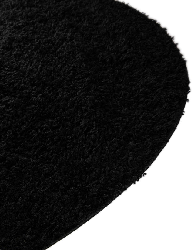 Black 10' 2 x 10' 2 Everyday Shag Round Area Rug Thick Soft Touch Fluffy & Plush Shaggy Pile 100% Polypropylene With Cotton Backing Durable Carpet for Sale at Rug Engine