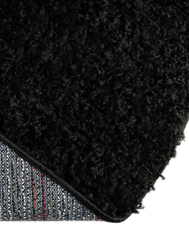 Black 7' 10 x 7' 10 Everyday Shag Round Area Rug Thick Soft Touch Fluffy & Plush Shaggy Pile 100% Polypropylene With Cotton Backing Durable Carpet for Sale at Rug Engine