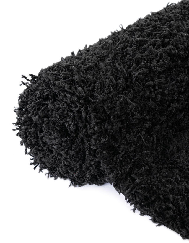 Black 10' 2 x 10' 2 Everyday Shag Round Area Rug Thick Soft Touch Fluffy & Plush Shaggy Pile 100% Polypropylene With Cotton Backing Durable Carpet for Sale at Rug Engine