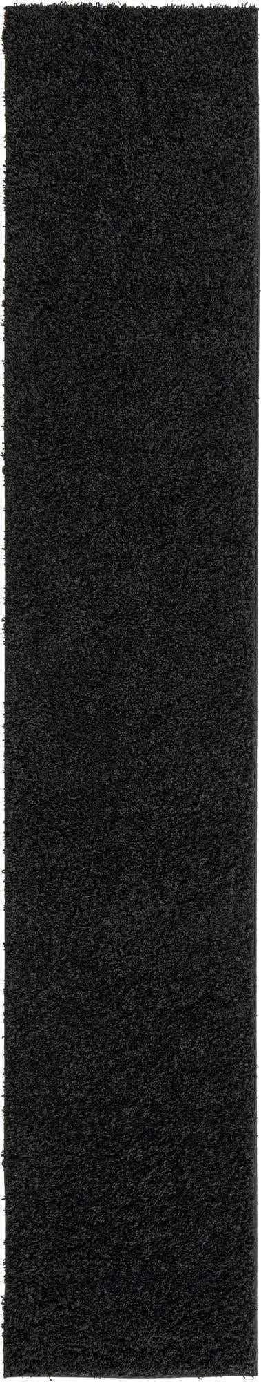 Black 2' 6 x 13' Everyday Shag Runner Area Rug Thick Soft Touch Fluffy & Plush Shaggy Pile 100% Polypropylene With Cotton Backing Durable Carpet for Sale at Rug Engine