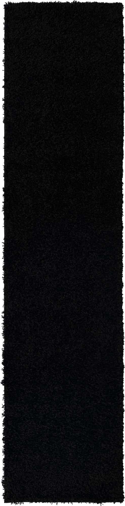 Black 2' 6 x 10' Everyday Shag Runner Area Rug Thick Soft Touch Fluffy & Plush Shaggy Pile 100% Polypropylene With Cotton Backing Durable Carpet for Sale at Rug Engine