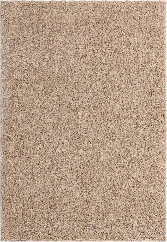 Taupe 8' x 11' Everyday Shag Rectangle Area Rug Thick Soft Touch Fluffy & Plush Shaggy Pile 100% Polypropylene With Cotton Backing Durable Carpet for Sale at Rug Engine