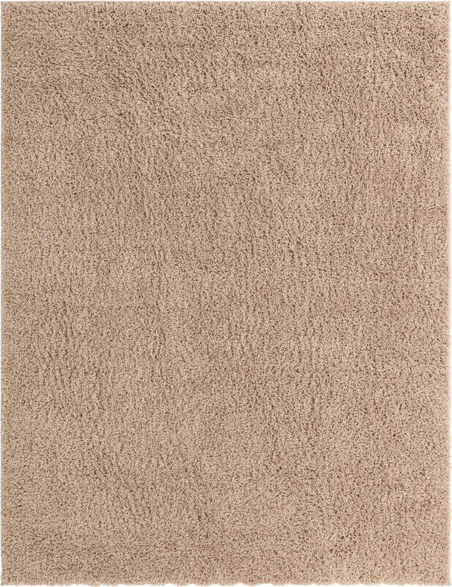 Taupe 8' x 10' Everyday Shag Rectangle Area Rug Thick Soft Touch Fluffy & Plush Shaggy Pile 100% Polypropylene With Cotton Backing Durable Carpet for Sale at Rug Engine