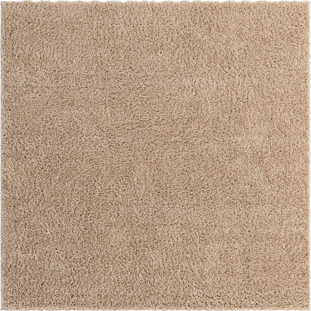 Taupe 7' 10 x 7' 10 Everyday Shag Square Area Rug Thick Soft Touch Fluffy & Plush Shaggy Pile 100% Polypropylene With Cotton Backing Durable Carpet for Sale at Rug Engine