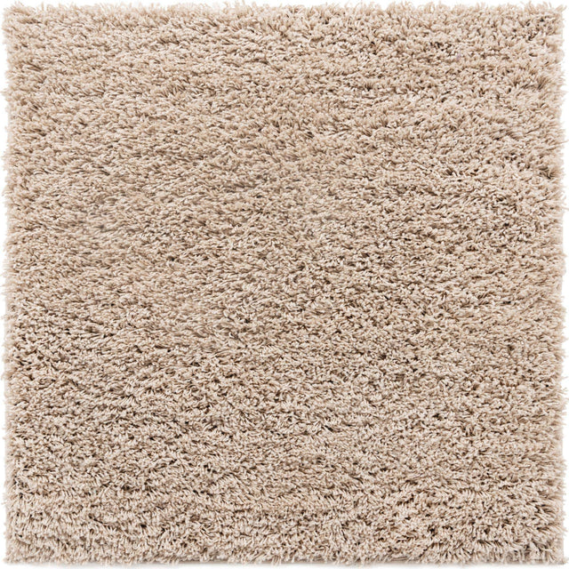 Taupe 3' 3 x 3' 3 Everyday Shag Square Area Rug Thick Soft Touch Fluffy & Plush Shaggy Pile 100% Polypropylene With Cotton Backing Durable Carpet for Sale at Rug Engine