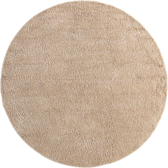 Taupe 10' 2 x 10' 2 Everyday Shag Round Area Rug Thick Soft Touch Fluffy & Plush Shaggy Pile 100% Polypropylene With Cotton Backing Durable Carpet for Sale at Rug Engine