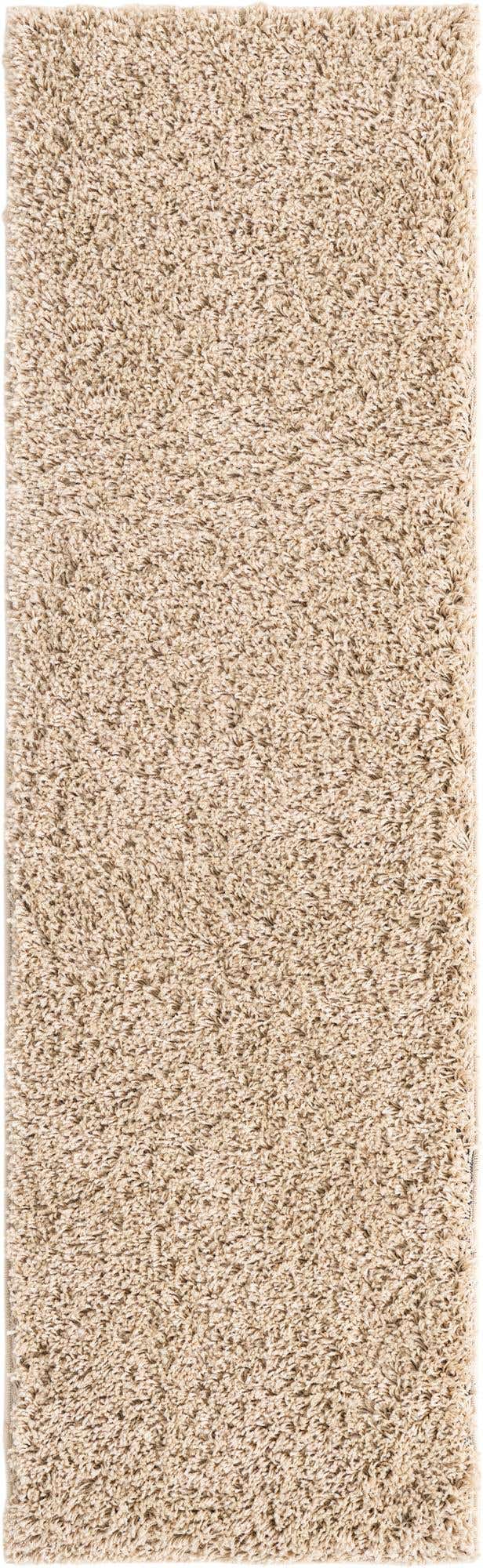 Taupe 2' 2 x 6' 7 Everyday Shag Runner Area Rug Thick Soft Touch Fluffy & Plush Shaggy Pile 100% Polypropylene With Cotton Backing Durable Carpet for Sale at Rug Engine